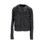 Pre-owned Leather outerwear