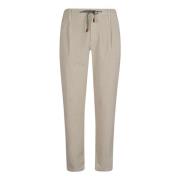 Beige Neutral Tone Cotton Trousers