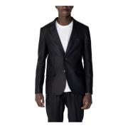 Sort Blazer Knappelukking Revers