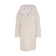 Teddy Faux Fur Coat med Lommer