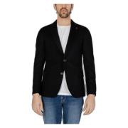 Stilig Svart Button-Up Blazer