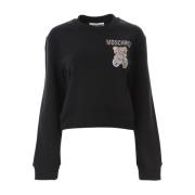 Cropped Teddy Jewel Sweatshirt