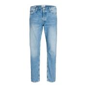 Blå Plain Zip Jeans Høst/Vinter