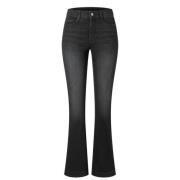 Svart Vasket Bootcut Jeans