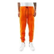 Fløyel Sporty Sweatpants med Brodert Logo