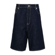 Denim Shorts med Front Glidelås Lukking