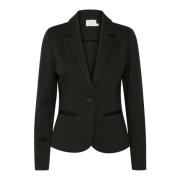 Klassisk Blazer Jakke Svart Dyp