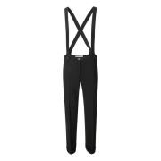 Straight Leg Trousers with Suspender Detail