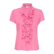 Pink Cosmos Ellisz Ss Shirt Bluser