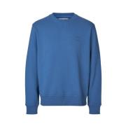 Mørkeblå Joel Crew Neck Genser