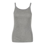 Rollneck Tank Top Grå Melange