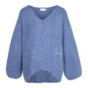 Blå Sofie V-Neck Sweater