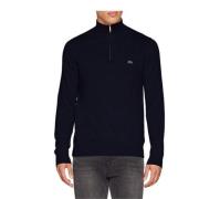 Blå Ull Half-Zip Genser