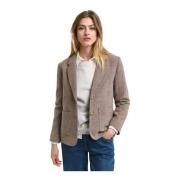 Kort Herringbone Blazer Kjole