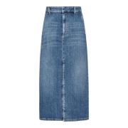 Denim Midi Skjørt Cast Blue Jeans