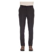 Brun Slim Fit Flanellbukser