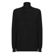 Sort ull turtleneck-genser