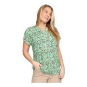 Grønn Blomst Bluse Bloome.Sp24 Stil