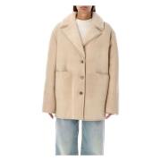 Shearling Kåpe Ivory Yttertøy Aw24