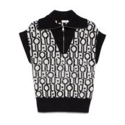 Monogram Jacquard Sweater Svart