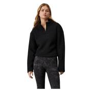 Svart Beauty Sherpa Halv-Zip Pullover