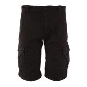 Cargo Bermuda Shorts Svart Sateng Stretch