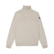 Grå Cashmere Blandet Turtleneck Sweater