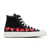 Svart Hjerte High Top Sneakers