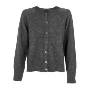 Angora Cardigan i Antrasitt Melange