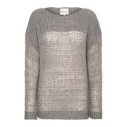 Myk Strikkebluse Stormy Grey Melange