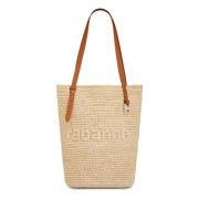 Vevd Raffia Tote Bag Brun