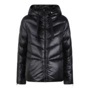 Nylon Chevron-Quilted Down Jacket