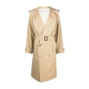 Flax Hooded Trench Coat