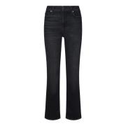 Sorte Straight-Leg Jeans for Kvinner