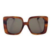 Firkantede Havana Acetat Solbriller