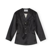 Dobbel Sateng Tettsittende Blazer