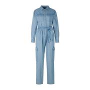 Wide Fit Denim Workeroverall med belte