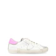 Vintage Sneaker i hvitt og fluorescerende rosa