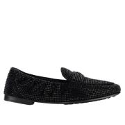 Svart Krystall Semsket Loafer