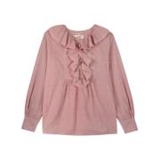 Annie Stripet Rose Print Bluse