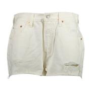 Hvit Dame Denim Shorts 501 Stil