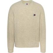 Beige Crewneck Sweater med Tradisjonelle Detaljer