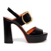 Chic Leather High-Heel Sandal