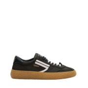 Sort Stoff Sneakers med Resirkulerte Materialer