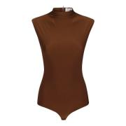 Brun Ermeløs Bodysuit Aw24