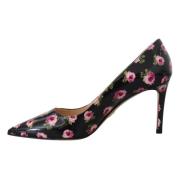 Elegante Skinnpumps med Blomstertrykk