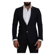 Elegant svart enkeltspent blazer