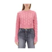 Mohair Cropped Skjorte Laget i Italia