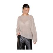 Beige Sweater Top Stilig og Koselig