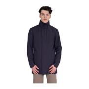 Navy Parka Vanntett Jakke Minimalistisk Design